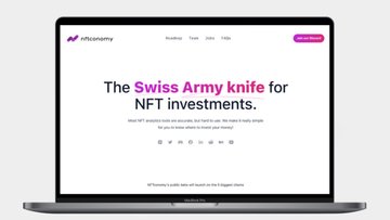 NFTconomy analytics platform dashboard showing real-time NFT market data and insights