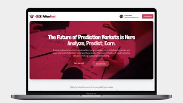 FellowFund decentralized fellowship funding platform with prediction market interface